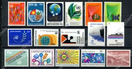 ООН • Нью-Йорк 197х-198х гг. • подборка 16 марок • MNH OG VF