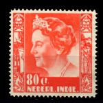 Нидердандская Индия 1934 г. • Mi# 225 • 80 c. • королева Вильгельмина • без в.з. • MNG VF