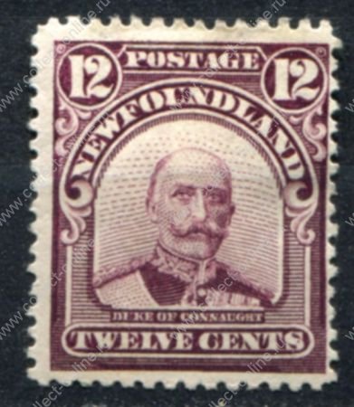 Ньюфаундленд 1911 г. • Gb# 126 • 12 c. • Коронация Георга V • герцог Коннаутский • MH OG F-VF ( кат.- £40 )