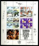 Барбуда 1977 г. • Mi# Block 29 • 75 c. - $5 • Юбилеи значимых событий • космические полёты, авиация .. • полн. серия • MNH OG VF ( кат. - €24 )