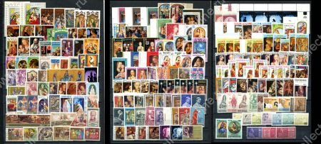 Религия, Рождество, религиозная живопись • подборка 210+ разных иностранных марок • MNH OG VF
