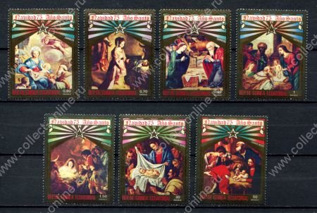 Экваториальная Гвинея 1975 г. • Mi# 667-673 • Рождество • полн. серия • MNH OG VF