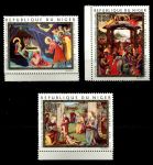 Нигер 1971 г. • Mi# 312-314 • 100 - 200 fr. • Рождество, религиозная живопись • полн. серия • MNH OG VF