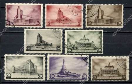 СССР 1937 г. • Сол# 543-50 • 3 - 50 коп. • Архитектура Москвы • полн. серия • Used VF