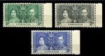 Гибралтар 1937 г. • Gb# 118-120 • ½ - 3 d. • Коронация Георга VI • полн. серия • MNH OG XF+ ( кат. - £6 )