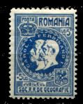Румыния 1927 г. • Mi# 306 • 5+5 L. • Юбилей Географического общества • MH OG F-VF