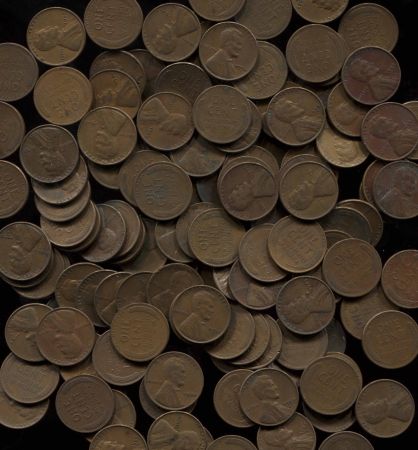 США 1919 - 1958 гг. • KM# 132,132A • 1 цент • набор 35 монет (все разные года и дворы) • Авраам Линкольн • регулярный выпуск • VG-AU