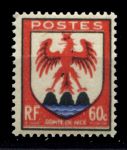 Франция 1946 г. • Iv# 758 • 60 c. • гербы городов и регионов, Ницца • стандарт • MNH OG VF
