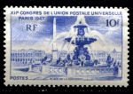 Франция 1947 г. • Iv# 783 • 10 fr. • Всемирный почтовый конгресс, Париж • фонтан • полн. серия • MNH OG VF