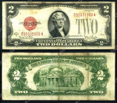 США 1928 г. • P# 378g G • 2 доллара • Джефферсон • VF-
