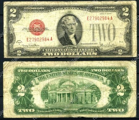 США 1928г. G P# 378 / 2 ДОЛЛАРА / F- / АРХИТЕКТУРА