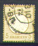 Германия 1872 г. • Mi# 6 • 5 gr. • орел с маленьким щитом • Used VF ( кат.- € 120 )