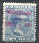 Пуэрто-Рико 1898 г. • SC# 165 • 5 c. • король Альфонс XIII • надпечатка • стандарт • MH OG VF