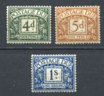 Великобритания 1936-1937 гг. • Gb# D23,24a,25 • 4,5 d. и 1 sh. • служебный выпуск • MH OG VF ( кат.- £ 100 )