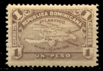 Доминикана 1900 г. • SC# 119 • 1 p. • карта страны • MH OG XF