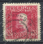 Австрия 1915-1917 гг. • Mi# 27 • 10 h. • Император Франц Иосиф • армейская почта • Used XF