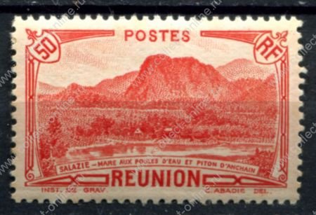 Реюньон 1933-1938 гг. • Iv# 136 • 50 c. • основной выпуск • гора • MNH OG VF