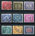 Италия 1947-1954 гг. • Sc# J67..78 • 3 // 500 L. • служебный выпуск • ( 9 марок ) • Used VF