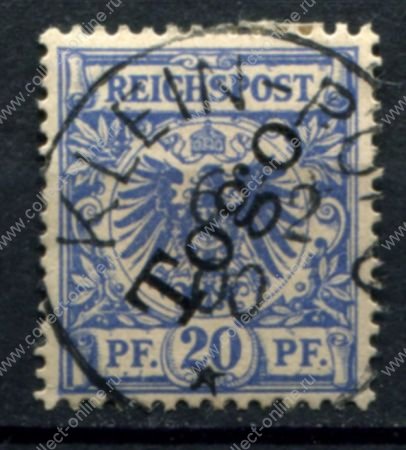 Того 1897 г. • Mi# 4 • 20 pf. • надпечатка "Togo" на стандарте • Used VF  ( кат. - €16 )