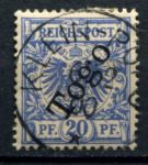 Того 1897 г. • Mi# 4 • 20 pf. • надпечатка "Togo" на стандарте • Used VF  ( кат. - €16 )