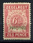 Трансвааль 1895 г. • Gb# 215 • 6 d. • надпечатка на фискальной марке • MH OG VF