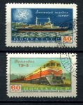 СССР 1958 г. • Сол# 2271-2 • 40 и 60 коп. • Промышленная выставка, транспорт • ледокол "Ленин", тепловоз • полн. серия • Used(ФГ) OG VF