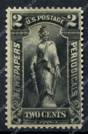США 1895 г. • Sс# PR103 • 2 c. • для оплаты доставки газет • MNG VF ( кат. - $150- )