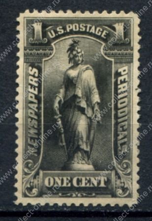 США 1895 г. • Sс# PR102 • 1 c. • для оплаты доставки газет • MNG VF ( кат. - $150- )