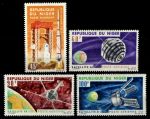 Нигер 1966 г. • Mi# 124-127 • 45 - 100 fr. • Французская космические спутники • полн. серия • MNH OG VF