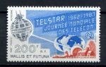Уоллис и Футуна 1987 г. • Mi# 528 • 200 fr. • 25-летие запуска спутника Телстар • авиапочта • MNH OG VF
