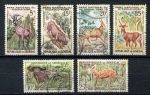 Сенегал 1960 г. • Mi# 233-238 • 5 - 85 fr. • фауна Африки • полн. серия • Used VF