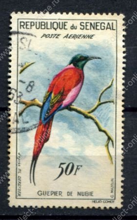 Сенегал 1968 г. • Mi# 384 • 500 fr. • птицы Африки • авиапочта • концовка • MNH OG VF ( кат. - €25 )