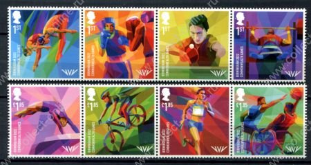 Великобритания 2022 г. • Gb# 5015-5022a • Игры Содружества • полн. серия, сцепки • MNH OG VF