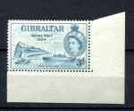 Гибралтар 1954 г. • Gb# 159 • 3 d. • Королевский визит Елизаветы II • MNH OG XF+