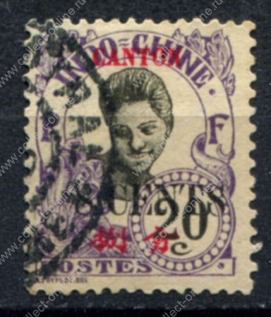 Мэнцзы 1919 г. • Iv# 73 • 8 на 20 c. • надпечатка нов. номинала на м. Французского Индо-Китая • Used VF