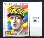Уоллис и Футуна 1990 г. • Iv# PA 169 • 1000 fr. • генерал Де Голль • авиапочта • MNH OG VF ( кат. - €30 )