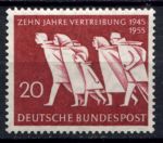 Германия • ФРГ 1955 г. • MI# 215 • 10-летие перемещения восточных немцев • MH OG VF ( кат. - €5- )
