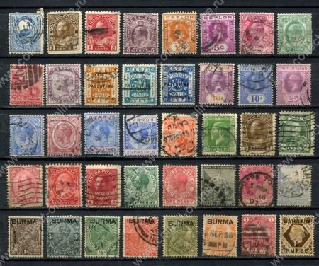 Британские колонии • 40 разных старинных марок • Used F-VF