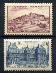 Франция 1946 г. • Iv# 759-760 • 5 и 10 fr. • города и пейзажи • полн. серия • MNH OG VF