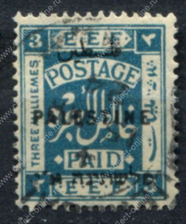 Палестина 1922 г. • Gb# 73 • 3 m. • Британский мандат Лиги Наций • Used VF