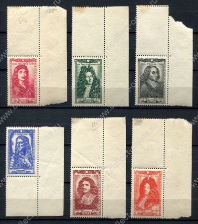 Франция 1944 г. • Iv# 612-617 • Выдающиеся граждане Франции • полн. серия • MNH OG VF+ ( кат. - €12 )