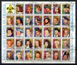 Аджман 1972 г. • Короли и королевы Франции • мал. лист 34 марки • Used(ФГ) OG NH VF