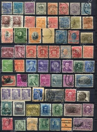 Иностранные марки • подборка 64 разные (США, Бразилия... ) • Used F-VF