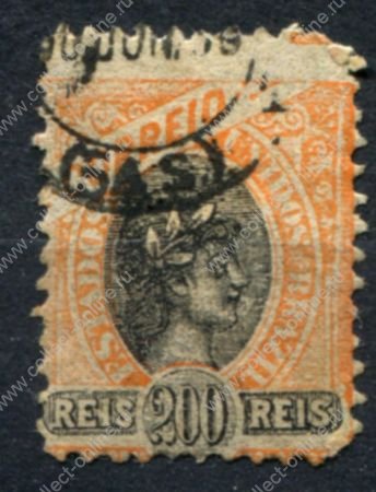 Бразилия 1894-1897 гг. • Sc# 118 • 200 R. • без в.з. • стандарт • Used F-VF