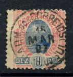 Бразилия 1894-1897 гг. • Sc# 112 • 10 R. • без в.з. • стандарт • Used VF • сдвиг рисунка