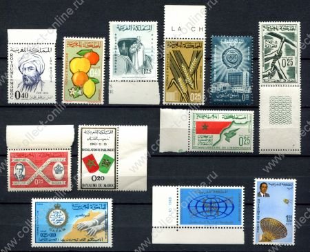 Марокко 1966-1969 гг. • подборка 12 марок (одиночки) • MNH OG XF+