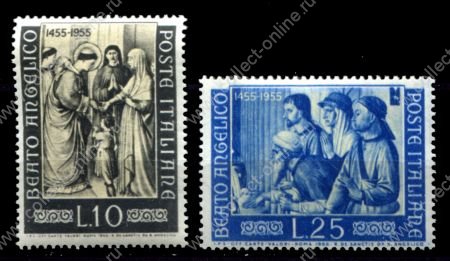 Италия 1955 г. • Mi# 953-954 • 10 и 25 L. • Фра Беато Анджелико • полн. серия • MLH OG VF