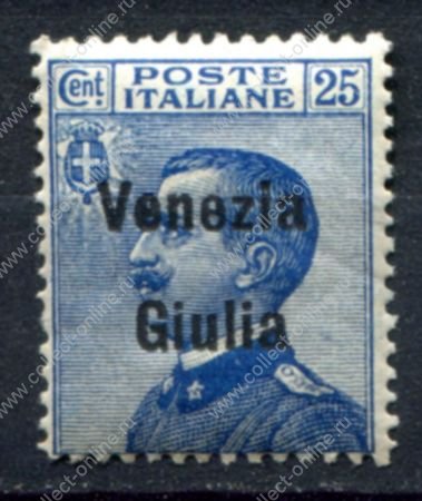 Италия • Венеция-Джулия 1918 г. • Mi# 24 • 25 c. • надпечатка на марке Италии • MH OG VF