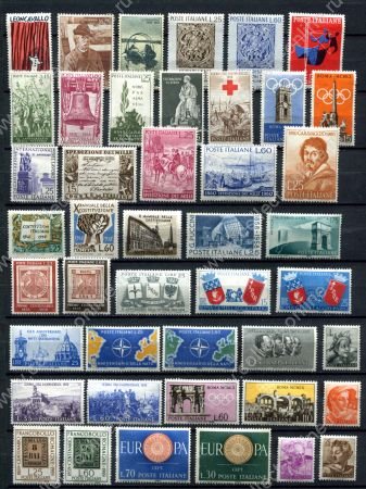 Италия 1958-1960 гг. • лот 44 разные марки • коммеморатив+стандарт • MLH OG VF