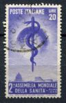 Италия 1949 г. • Mi# 780 • 20 L. • 2-я ассамблея ВОЗ, Рим • Used VF • ( кат.- €8 )